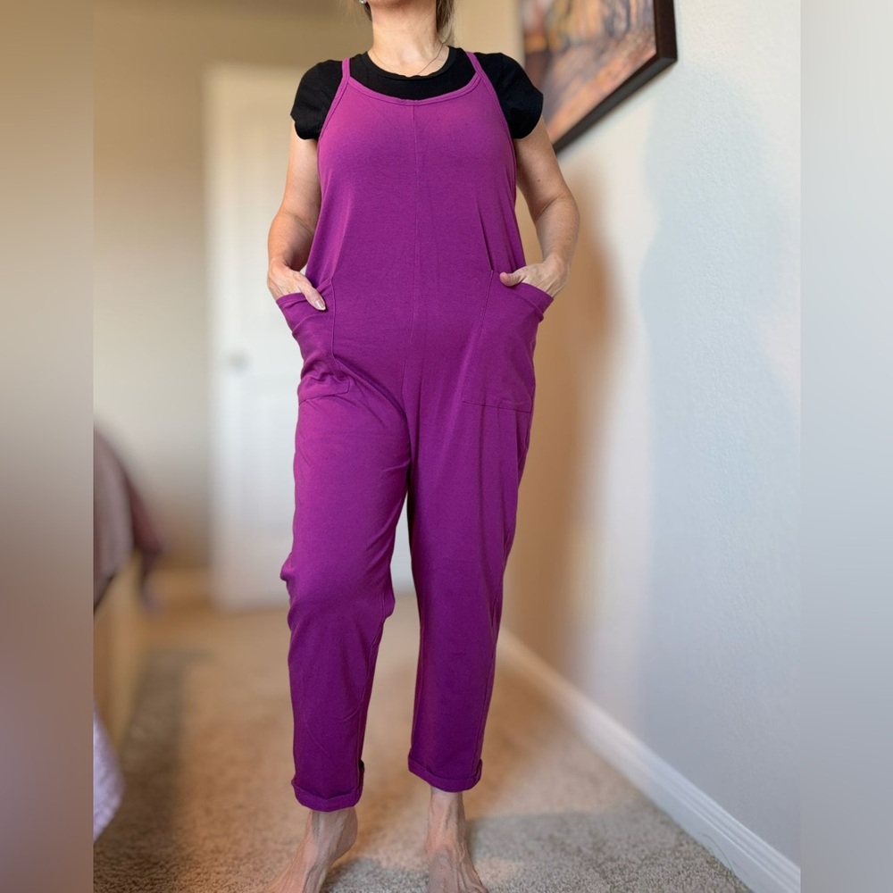 Zenana Outfitters Magenta Jumpsuit